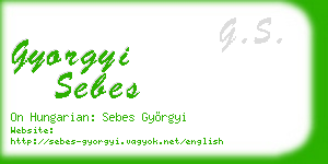 gyorgyi sebes business card